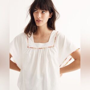 Madewell Pom-Pom Butterfly Top